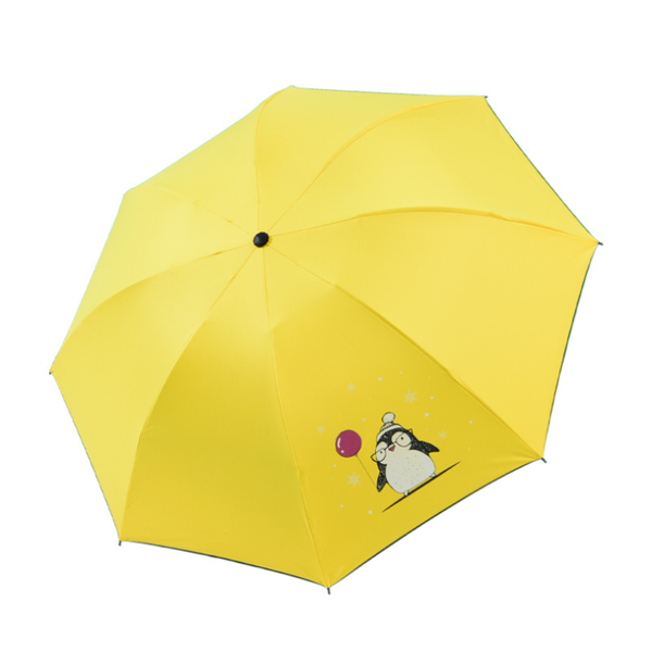 

umbrellas ins cute lady sunny and riany 3 floding blackcoating umbrella