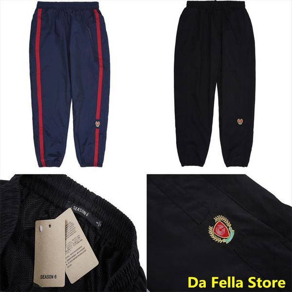 

season 6 women hip pants hop kanye west seanson series sweatpants embroidery logo jogger trousers, Black