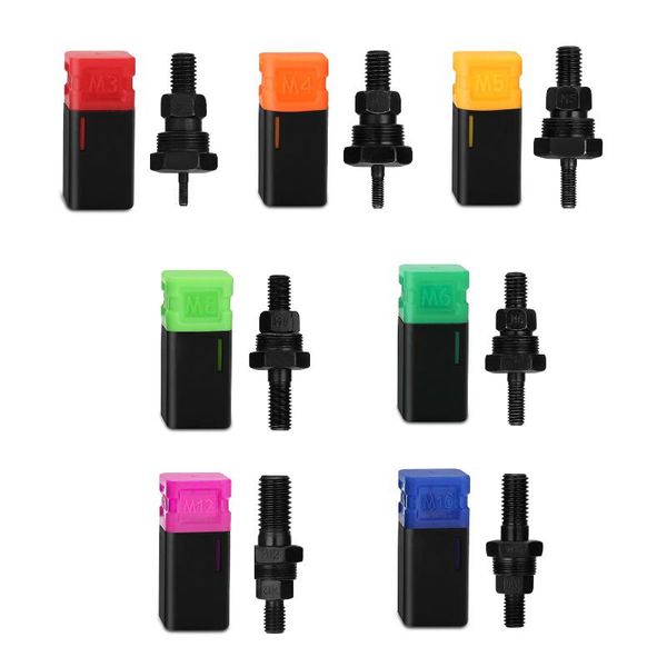 

7pcs riveter machine accessory threaded mandrel rivet nut tool adapter pull rod replacement riveting heads parts professional hand sets