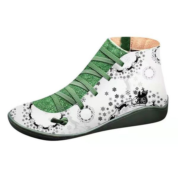 

boots vogue chrismas winter shoes women ankle warm zip lace-up lovely nice autumn platform, Black