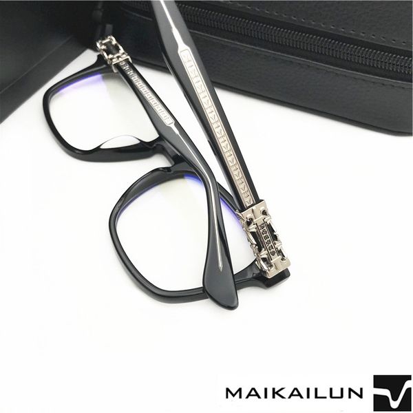 

70% off online store fashionable plate glasses, men's and women's personality avant-garde myopia spectacle frame, literature art t, White;black