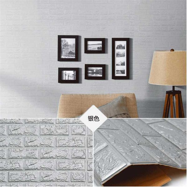 

wall stickers 70Ã77cm 3d brick home decor diy self-adhesive waterproof rustic retro backdrop panels old covering