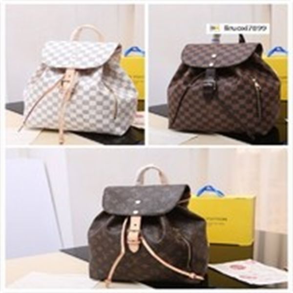 

41578 luxury 13id white grid bag white bag bucket backpack brand woman fashion backpacks business bags tote messenger bags designer softside