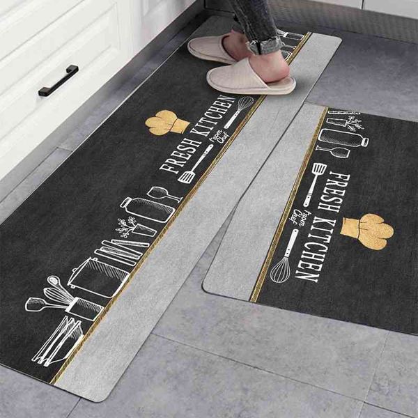 

inseva foam leather set pvc wash kitchen door mat slow rebound