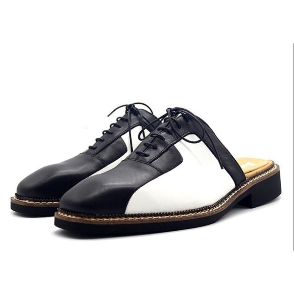 

slippers arrival fashion slipper shoes for men mules handmade slippers aofu, Black