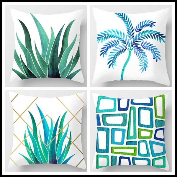 

cushion/decorative pillow home decor tropical plants cover decorative polyester sofa car seat throw case nordic ins cushion covers 45x45cm