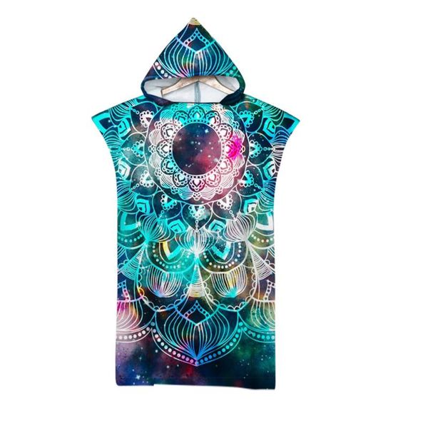 

towel onglyp microfiber wearable beach surf swimming beachwear with hooded mandala print changing bathrobe cloak poncho