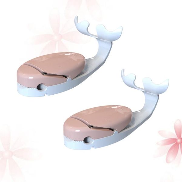 

2pcs multi-purpose hooks whale shaped self-adhesive hanger practical wall ) & rails