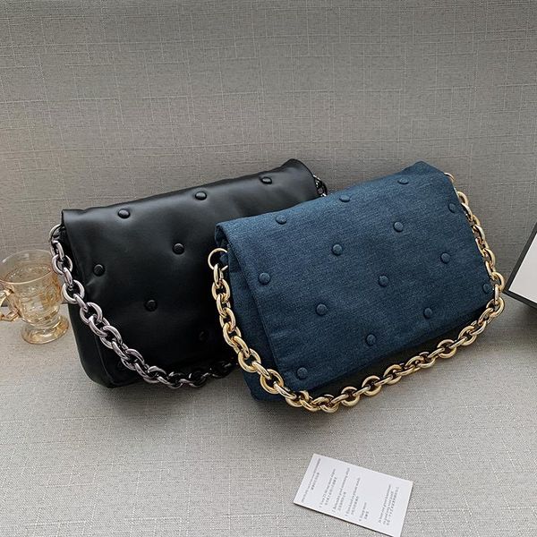 

evening bags thick chain armpit leather high capacity women's handbag fashion designer shoulder classic all match crossbody bag