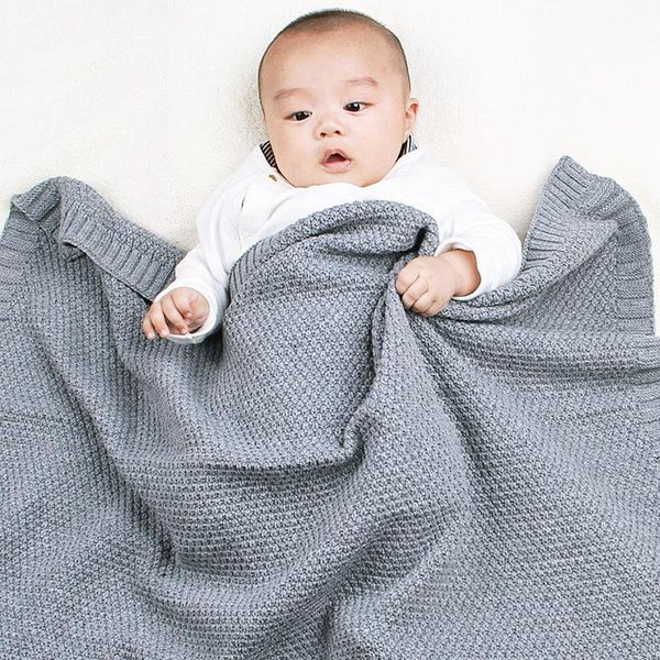 

blankets & swaddling baby blanket 80*100cm born knitted stroller accessories outdoor warm basket air conditioning nap