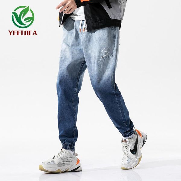 

men's jeans urban 2021 autumn japanese-style retro gradient korean-style loose casual ankle banded pants1, Blue