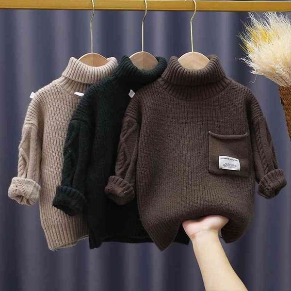 

boys pullover autumn winter cashmere thickened warm childrens knitted long sleeve sweater korean casual kids clothes 3 11 years, Blue