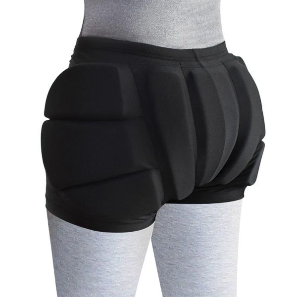 

elbow & knee pads children skiing hip shorts pad protector outdoor sports armor ski snowboard skating, Black;gray