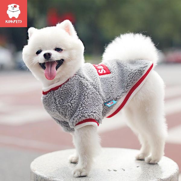 

kimpets dog clothes small dogs autumn and winter cats cute plush crew neck sweaters pet supplies apparel