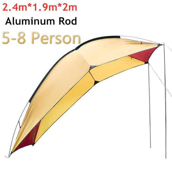 

5-8 person portable waterproof camping tourist tent outdoor picnic barbecue anti uv rain proof shade shelter awning car tents and shelters