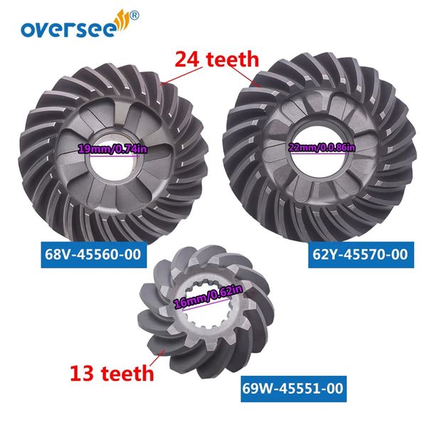 69W peças de ajuste de engrenagem para o motor de popa de Yamaha 4 Curso 60HP SeaPro HIDEA Pinhão 69W-45551-00 Engrenagem para a frente 69W-45560-00 62Y-45570-00