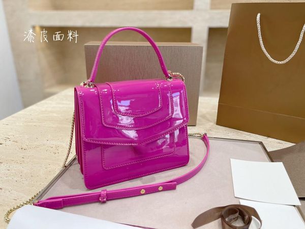 

fashion patent leather chain one shoulder slant span women's bag bags