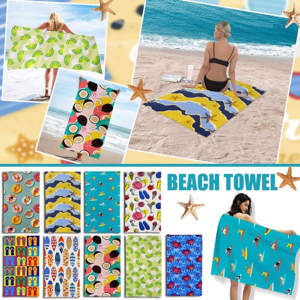 

fashion design size summer beach towel quick dry super absorbent lightweight towels blanket mask printing cover up #t2g