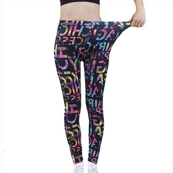 

ysdnchi leggings womens color letter print styles fashion lady skinny stretch leggins fitness high elastic pants, Black