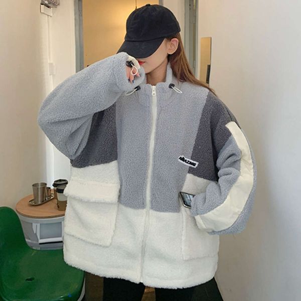 

women's hoodies & sweatshirts hoodie lamb wool coat autumn winter korean version ins tide plush thickened loose bf versatile cotton pad, Black