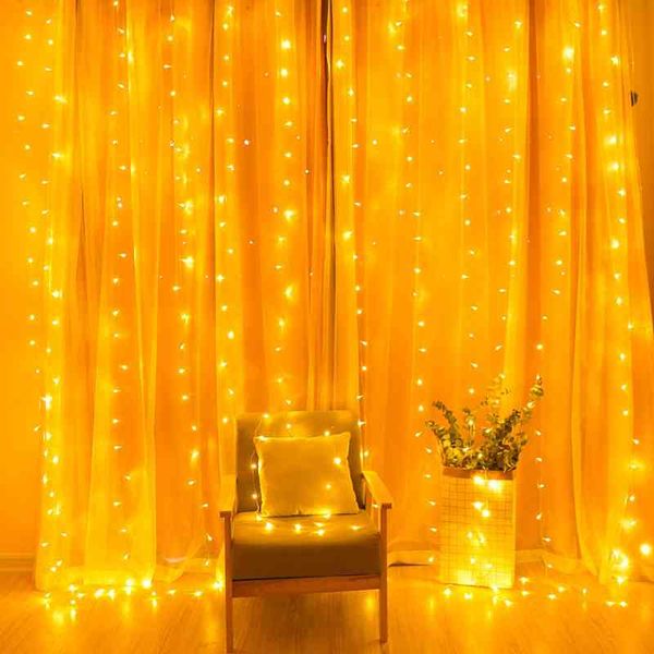 

led curtain flash 3x3m sky star string decorative color light