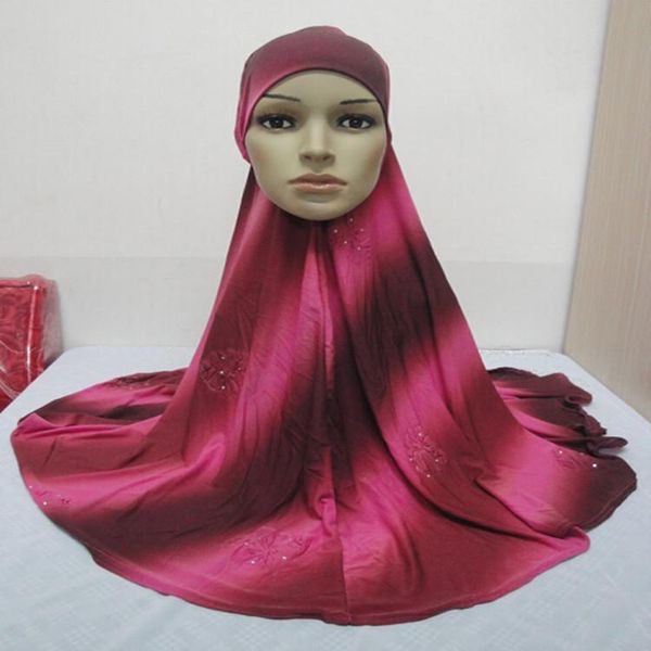 

ethnic clothing of dyed and printed malay head covering scarf headtie, Red