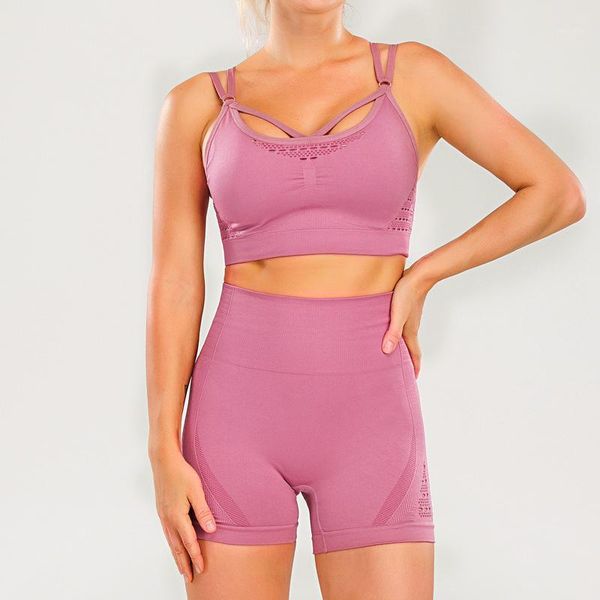 

seamless 2 pieces shorts set workout gym wear running clothes tracksuit sportswear fitness women yoga ensemble sport bra outfit