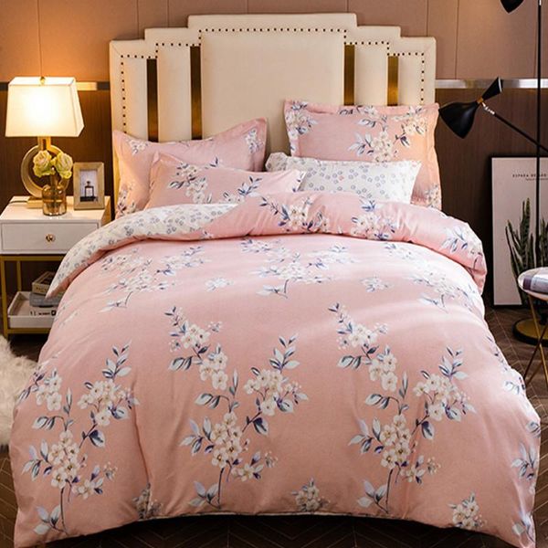 Set di biancheria da letto Set di stampa di moda 4 pezzi per camera da letto Tessili per la casa di lusso Copriletti morbidi Letto matrimoniale Comodo copripiumino Federa