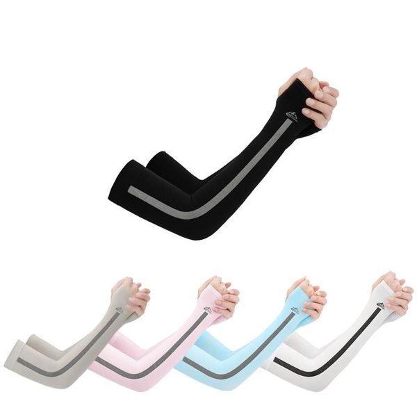 

outdoor arm sleeves uv sun protective gloved cooling for hiking cycling climbing fishing driving sports traveling elbow & knee pads, Black;gray