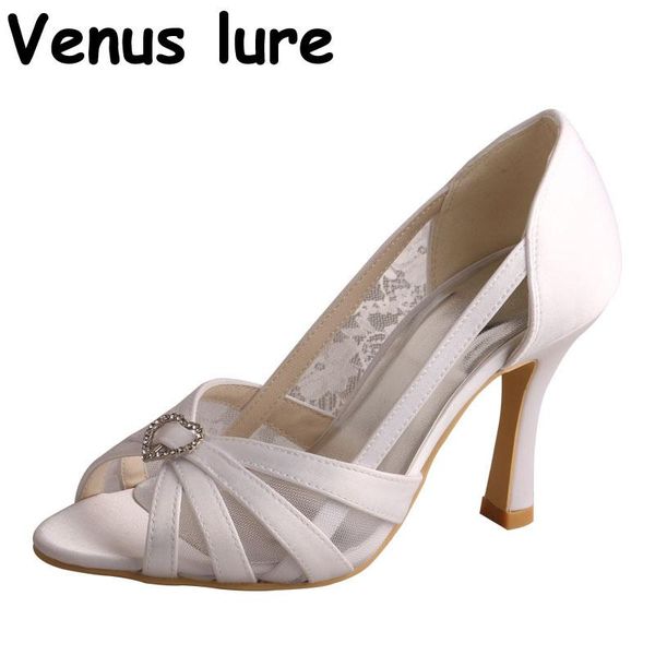 

dress shoes wedding ladies sandals white satin slip-on high heel 2021 summer formal, Black
