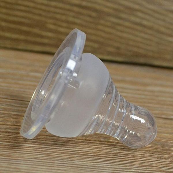 

pacifiers# 5/10 standard matte spiral nipple baby silicone neck soft teats cross hole natural flow nipples drop