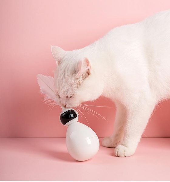 

cat toys pet supplies toy feather robot tumbler