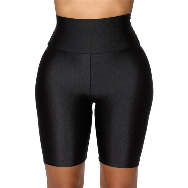 Pantaloncini da motociclista elasticizzati taglie forti 2021 Summer Women Sexy Jogger Ciclismo Danza Palestra Slim Sports Streetwear # 6.8 Donna