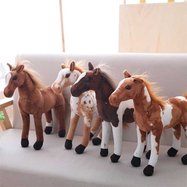30 cm 40cm simulação cavalo brinquedos de pelúcia bonito bonito animal zebra boneca macia realista cavalo brinquedo crianças presente de presente decoração 220209