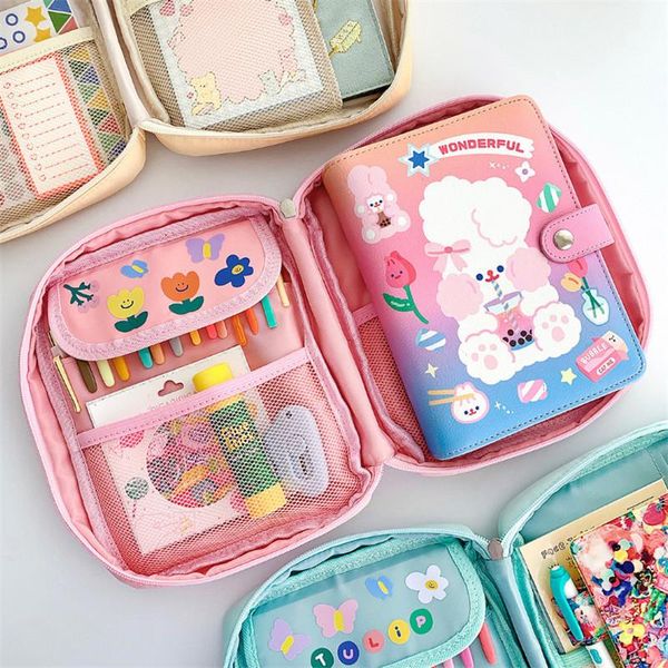 

storage bag for notebook pencils cute large pencilcase multi-function pen case travel cosmetic organizer kawaii pencil pouch bags