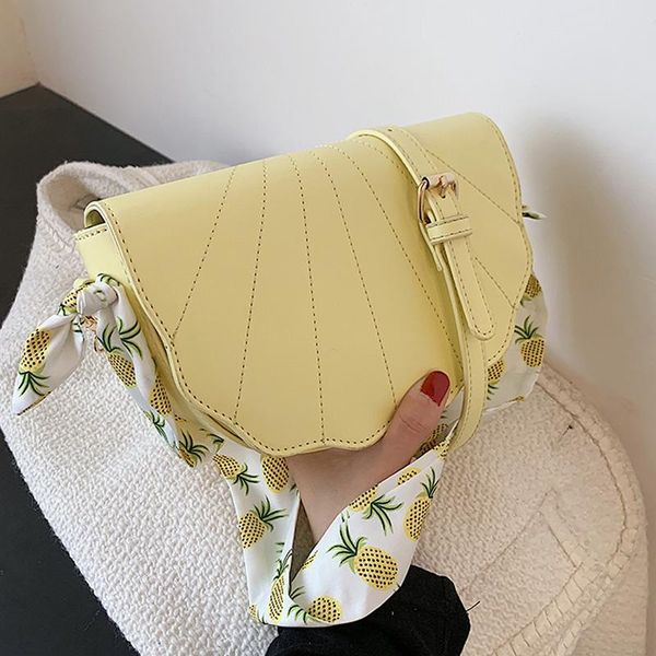 

evening bags summer designer shoulder bag for woman pu leather handbag crossbody women's ribbons crescent female purse