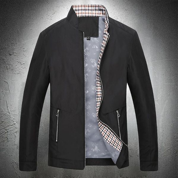 

men's jackets casual jacket men autumn fashion clothing stand collar lightweight business coat work blazer male 2021, Black;brown