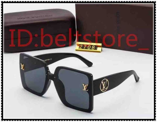 

2021 lv louis bag vitton wholesale big frame sunglasses four colors square exquisite decorative box a2078, White;black