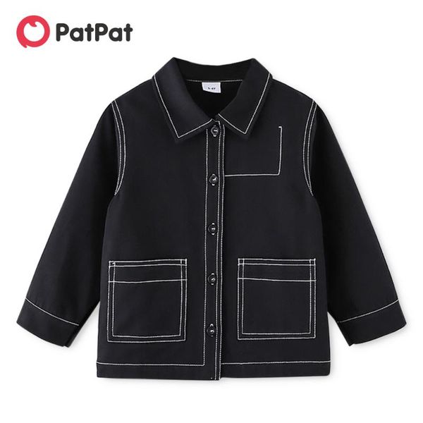 

jackets patpat toddler boy 100% cotton button down pocket design streetwear denim coat jacket, Blue;gray