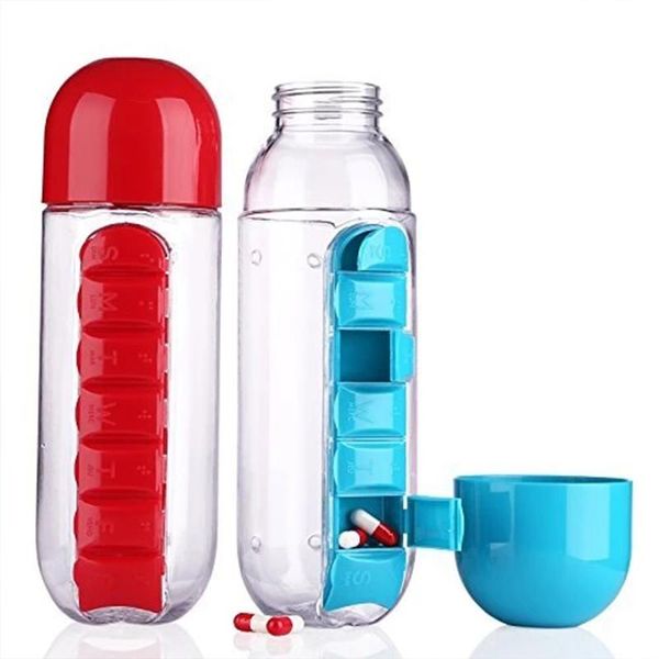

storage boxes & bins cum water bottle 600ml travel 7 day cup 2-in-1 with organizer use wxv sale