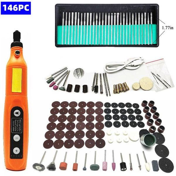 

professiona electric drills 82/146 pcs wireless drill kit grinding polishing 5 speed adjustable usb grinder carving engraving pen
