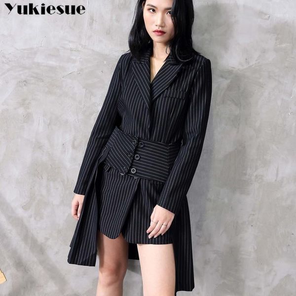 

striped tracksuit for women two 2 piece set suit women's office work wear tracksuits clothes conjunto feminino, Gray