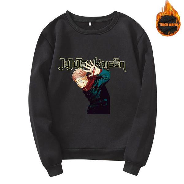 

men's sweaters anime jujutsu kaisen printed sweatshirts men women streetwear pullovers student autumn winter casual sweatshirt clothes, White;black