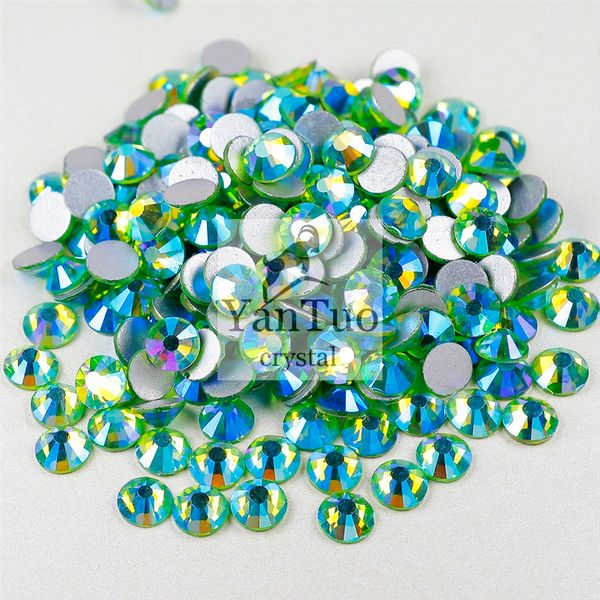 

wholesale peridot ab flat back more 100 colors rhinestone used for jewelry purse handbags eyebrow pencil eyelashes lipst, Black