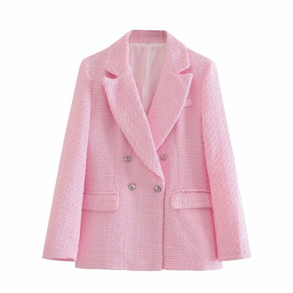

women's two piece pants chic pink short suits women fashion double breasted pockets blazers side zipper asymmetrical shorts 5n1v, White