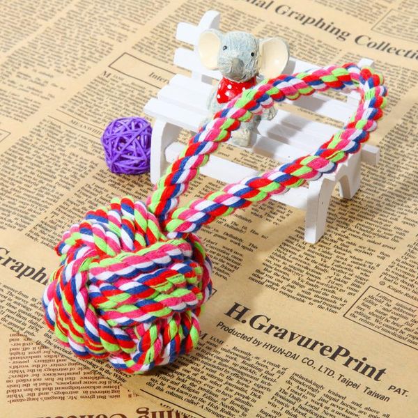 

dog apparel 1pc bite rope molars ball pet single toy cotton supplies