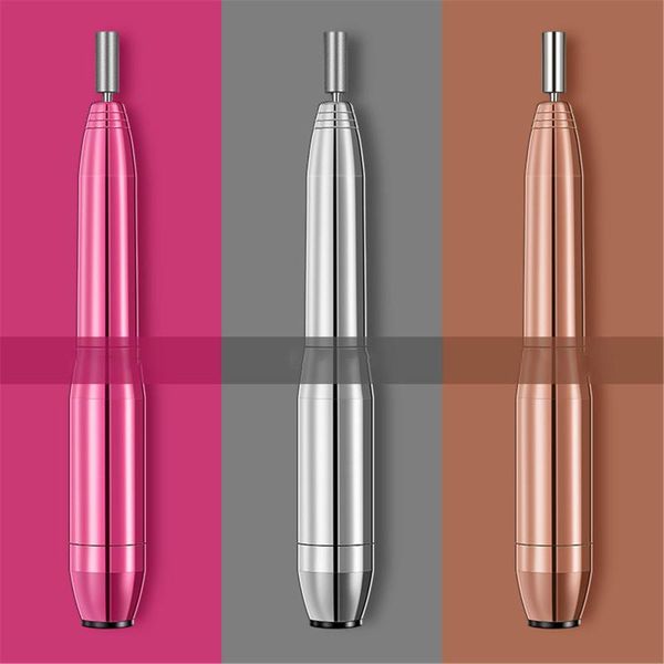 

nail art equipment electric drill machine manicure set portable usb charging mill cutter for file pedicure tools, Silver