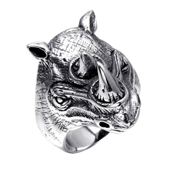 

delicate ring cast stainless steel ox head personalized men's animal, Silver
