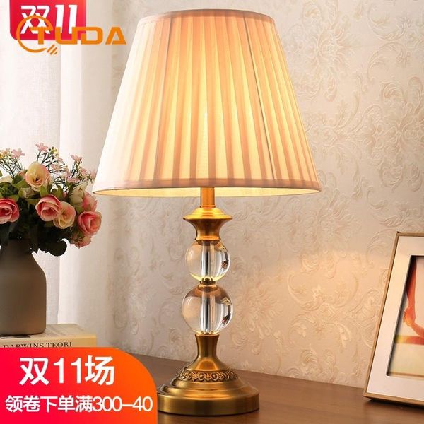 

table lamps tuda american decoration lamp bedroom bedside simple modern crystal creative warm romantic wedding