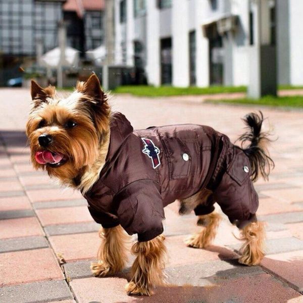 

dog apparel pet clothes small cat padded hoodie jumpsuit pants winter thickening down jacket puppy warm coats